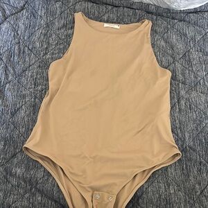 Tan Sleeveless Bodysuit